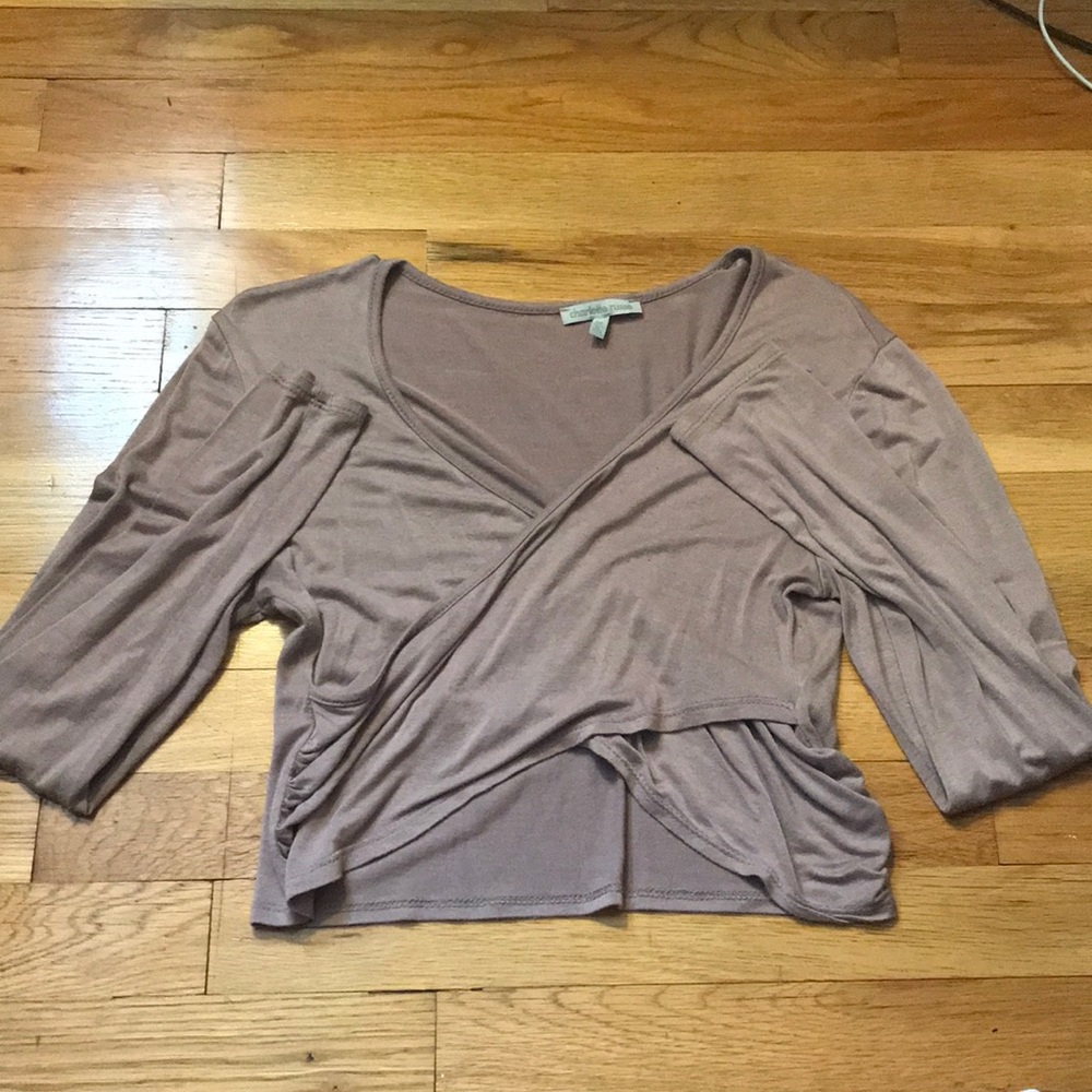 Charlotte Russe Surplice Criss Cross Top